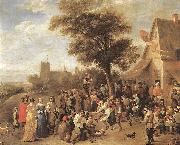 TENIERS, David the Younger Peasants Merry-making wt oil painting